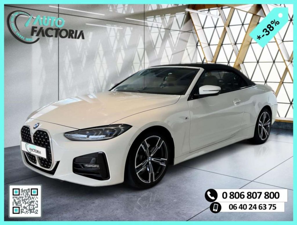 BMW 420 D CABRIO -38% 190CV BVA8 M SPORT+GPS+CUIR+OPTS