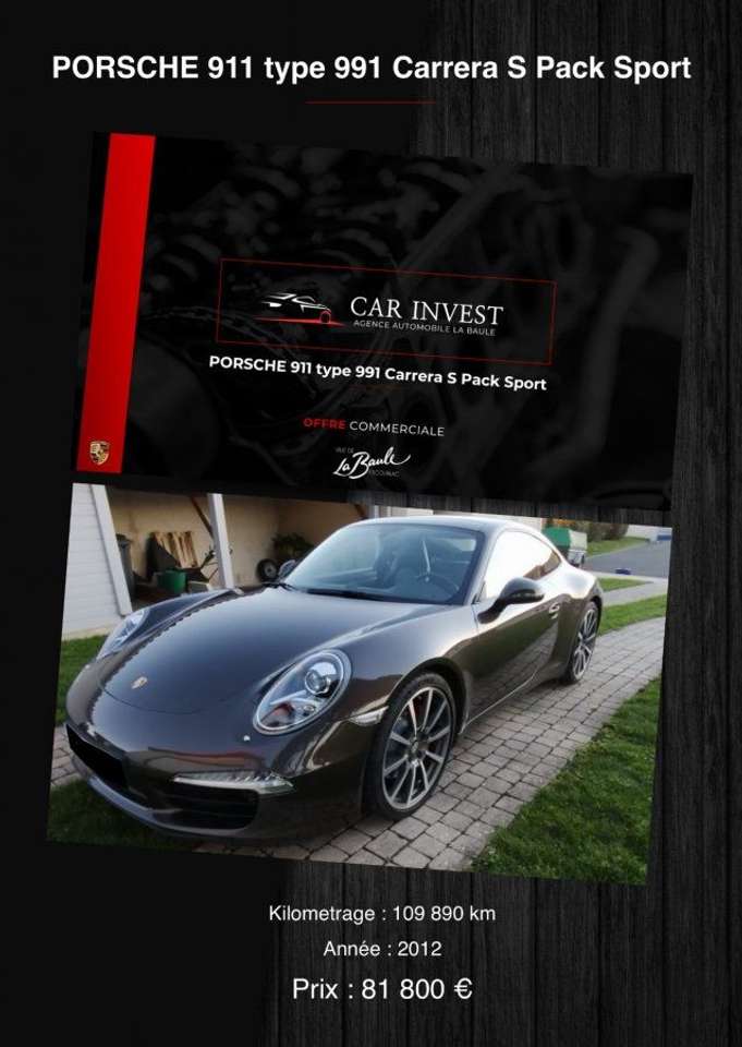 Porsche 911 type 991carreras s 400cv