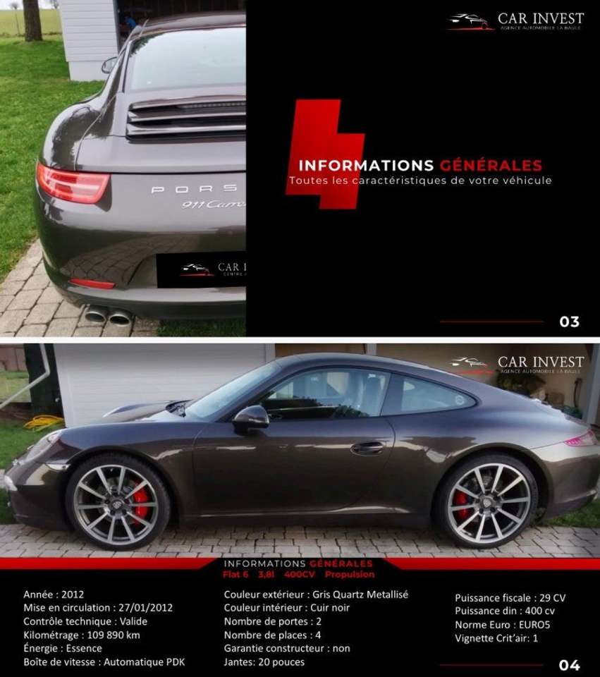 Porsche 911 type 991carreras s 400cv
