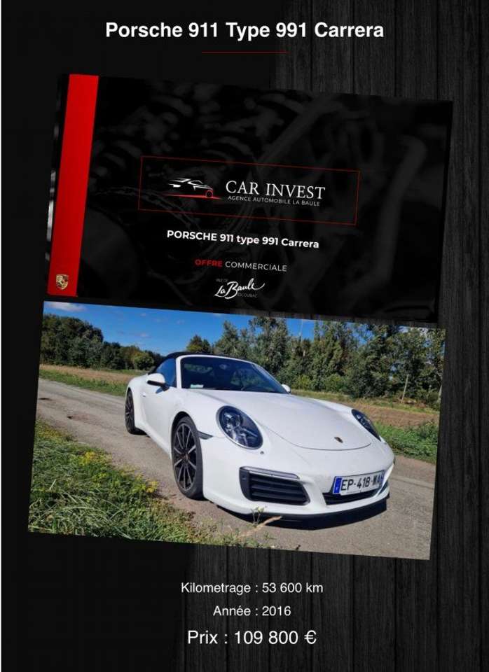 Porsche 911 type 991cabriolet carrera 370cv