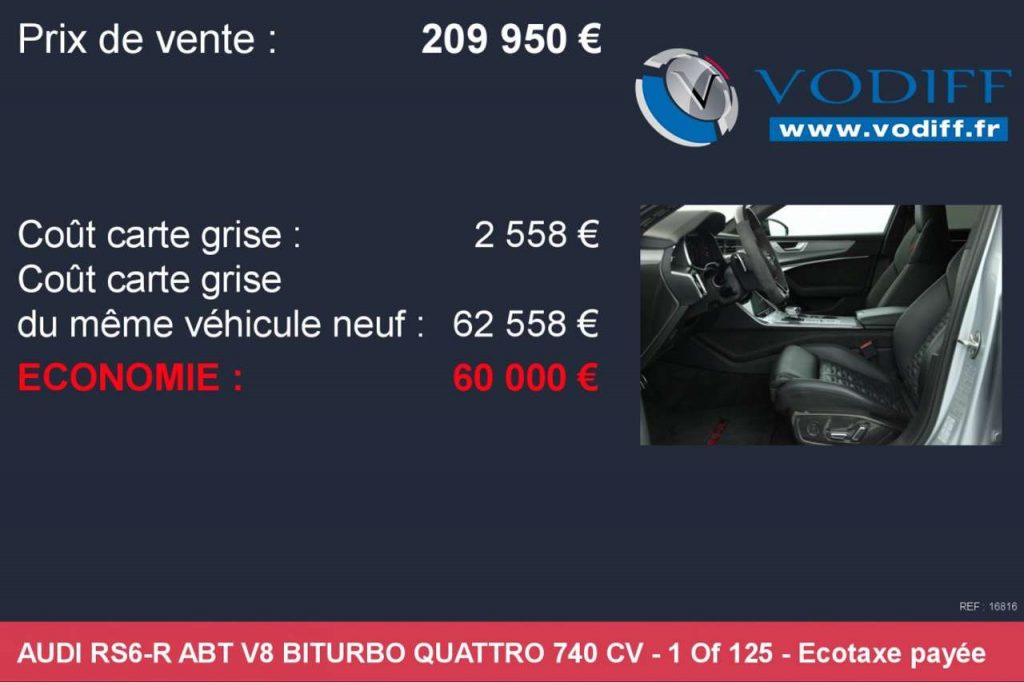 Audi RS6 -R ABT V8 BITURBO QUATTRO 740 CV