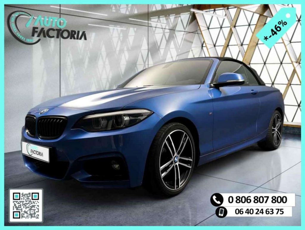 BMW 220 I CABRIO -46% 184CV BVA M SPORT GPS+CAM+OPTS