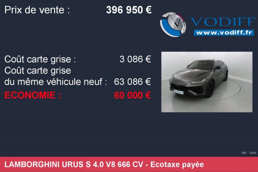 Lamborghini Urus S 4.0 V8 666 CV